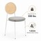 Leisuremod Euston Velvet Dining Chair with Woven Rattan Backrest & Stainless Frame, 2PK ECW17GR2 - alternate 3