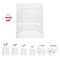 Smarty Had A Party 6.5" Clear Square Plastic Cake Plates (120 Plates), 120PK 6926-CASE - alternate 4