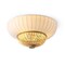Vidalite Hikari 3-Light Ceiling Light with Woven Bamboo & White Fabric Shade, Flush Mount Canopy CE1009194 - alternate 1