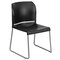 Flash Furniture Black Plastic Sled Stack Chair, PK5 5-RUT-238A-BK-GG - alternate 1