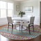 Homeroots 8' Blush Blue And Lime Green Round Quatrefoil Washable Indoor Outdoor Area Rug 583206 - alternate 2
