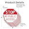 Signmission Stop No Public Access, 6 inch X 6 inch, Vinyl Decal, 5PK OC-D-5PACK-6-263 - alternate 2