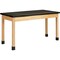 Diversified Spaces Rectangle Tbl, Plain Aprn, 60" W, 62" L, 36" H, Epoxy Resin, black P7146K36N - alternate 1