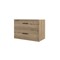 Homeroots 32" Natural Wood Freestanding Bathroom Vanity With White Sink And Two Drawers 627380 - alternate 3