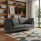 Homeroots 76" Gray Fabric Sofa With Black Legs 640972 - alternate 3
