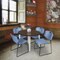 Regency Round Kahlo Breakroom Table W/ 4 Zeng Stack Chairs, 36 in W, 36 in L, Neo Walnut TPL36RNDNWCM44BE - alternate 2