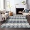 Homeroots 8' X 10' Gray Black And Green Geometric Washable Indoor Outdoor Area Rug 597905 - alternate 3