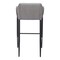 Homeroots 30" Slate Gray And Black Fabric And Steel Bar Height Bar Chair 555655 - alternate 3