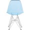 Leisuremod Bristol 5-Piece Modern Dining Set: Round MDF Table & 4 Eiffel Plastic Chairs with Chrome Legs, 5PK BTBL-35BL-CR19TBU4 - alternate 3