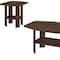 Homeroots Set of Three 36" Espresso Coffee Table With Three Shelves, 3PK 490023 - alternate 1