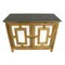 Homeroots 45in Brown And Gray Solid Wood Carved Geometric Sideboard with Two Doors 488481 - alternate 1