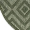 Homeroots 8' Green Round Geometric Indoor Outdoor Area Rug 572835 - alternate 3