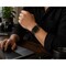Elegani Nylon Band Compatible with Apple Watch 41mm, Brown/White, Silver/Black/Rose Gold/Yellow Gold Buckle NLPAM-BRNWHT-41 - alternate 2