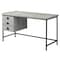 Homeroots 55" Gray and Black Computer Desk With Three Drawers 333551 - alternate 5
