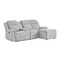 Global Furniture Usa Contemporary U8879 Grey 1 Power Pushback Sectional With Led And Global Ss Spkr U8879-GRY 1-PB SEC W/LED&GL SS SPKR - alternate 3