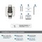 Amerock Esquire Polished Nickel/Gunmetal Contemporary Single Robe Hook BH36563PNGM - alternate 2