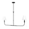 Z-Lite Tova Matte Black 2 Light Linear Chandelier 3049-42L-MB - alternate 1