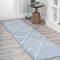 Jonathan Y Cole Minimalist Diamond Trellis Light Blue/White 2 ft. x 10 ft. Runner Rug SEU102C-210 - alternate 1