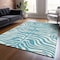 Homeroots 10' X 14' Teal Blue And Ivory Animal Print Washable Indoor Outdoor Area Rug 600665 - alternate 2