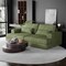Homeroots 93" Green Corduroy Modular Stainless Steel Sleeper Sofa With Toss Pillows 706812 - alternate 6