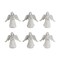Homeroots Set of Six 6" White Washed Polyresin Angel Figurine Tabletop Sculpture, 6PK 518053 - alternate 2