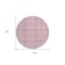 Homeroots 8' Blush Gray And Ivory Round Plaid Washable Indoor Outdoor Area Rug 601460 - alternate 3