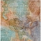 Homeroots 10' X 14' Copper Orange And Teal Blue Abstract Washable Indoor Outdoor Area Rug 581766 - alternate 3