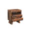 Homeroots 30" Dark Brown Solid Wood Two Drawer Nightstand 551635 - alternate 3