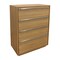 Homeroots 32" Natural Solid Wood Four Drawer Dresser 555429 - alternate 2