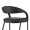 Armen Living Ramona 26in Counter Stool with Matte Black Iron and Black Faux Leather LCRABABLK26 - alternate 3