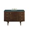James Martin Vanities Amberly 48'' S Vanity, Mid-Century Walnut w/ Parisien Bleu Top w/FreePower Wireless Charger 670-V48-WLT-FPBL - alternate 1