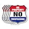 Signmission No Trespassing Shield Sign U.S. Property, 12 inch X 12 inch, Aluminum Metal Sign, 5PK SHI-A-5Pack-12-411 - alternate 1