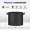 Ipower Simple Deluxe 5 Gallon Grow Bags with Handles, Black, 20PK GLGROWBAG5X5BLKV2X4 - alternate 3