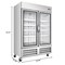 Koolmore 54 in. Commercial Two Glass Door Convertible Reach-In Refrigerator/Freezer with 49 Cu. Ft. Capacity KM-RIC-2DGD - alternate 3