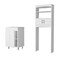 Homeroots Set Of Two White Wood Freestanding Bathroom Vanity With Silver Sink, 2PK 546360 - alternate 4
