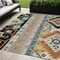 Homeroots 5' X 8' Black Ivory And Copper Aztec Washable Indoor Outdoor Area Rug 598455 - alternate 1