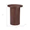 Homeroots 22" Brown Wood Round Pedestal End Table 642847 - alternate 2
