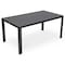 Leisuremod Chelsea Aluminum Outdoor 63in Dining Table, Black CT63BL - alternate 1