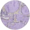 Homeroots 8' Lavender Lilac And Purple Round Geometric Washable Indoor Outdoor Area Rug 589400 - alternate 2