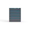 Strong Hold 7 drawer cabinet - (5x 3ft, 2x 4ft) - Blue accents - Electronic Lock S3036-PPRAS-0702FS - alternate 1