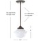 Jonathan Y Kurtz 7.25" Adjustable Drop Metal/Glass LED Pendant, Oil Rubbed Bronze JYL3516C - alternate 5