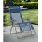 Homeroots 30" Blue and Gray Steel Outdoor Zero Gravity Chair with Blue Cushion 320649 - alternate 4
