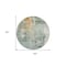 Homeroots 8' Blue Copper And Gray Round Abstract Washable Indoor Outdoor Area Rug 605496 - alternate 3