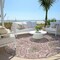 Homeroots 8' Chocolate Beige And Mauve Round Medallion Washable Indoor Outdoor Area Rug 587778 - alternate 4