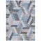 Homeroots 5' X 8' Blue Geometric Washable Indoor Outdoor Area Rug 608047 - alternate 3