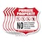 Signmission Private Property Shield Sign No Skateboa, 12 inch X 12 inch, Aluminum Metal Sign, 5PK SHI-A-5Pack-12-442 - alternate 1
