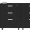 Homeroots 28" Black Wall mounted Accent Cabinet With Four Shelves And Six Drawers 546371 - alternate 2
