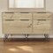 Homeroots 47" Brown and Black Four Drawer Double Dresser 478260 - alternate 4