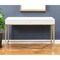 Homeroots 50" White And Gold Wood and Steel Vanity Table With Two Drawers 507546 - alternate 4