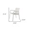 Homeroots Set of Four 24" White Faux Rattan Heavy Duty Plastic Outdoor Stacking Arm Chairs 565193 - alternate 1